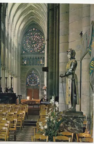 BF21640 grande rose cathedrale reims france front/back image