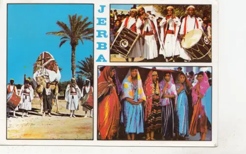 BF26965 Jerba Typen Folklore Tunesien Vorder-/Rückbild