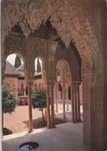 BF25147 Granada Alhambra Patio de los Leones Vorder-/Rückbild