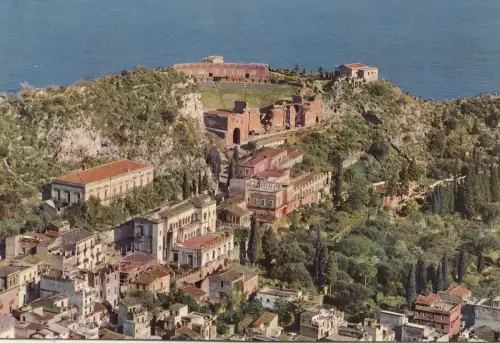 BF23207 taormina panorama e teatro greco italy front/back image