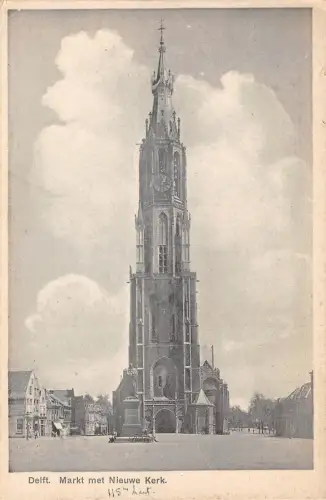 BR70816 delft markt met nieuwe kerk niederlande