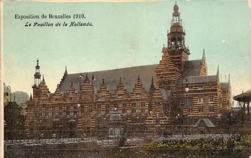 B93290 exposition de bruxelles 1910 le pavillon de la holande niederlande