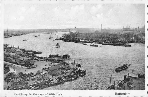 BR70938 gezicht op de maas van af witte huis rotterdam niederlande