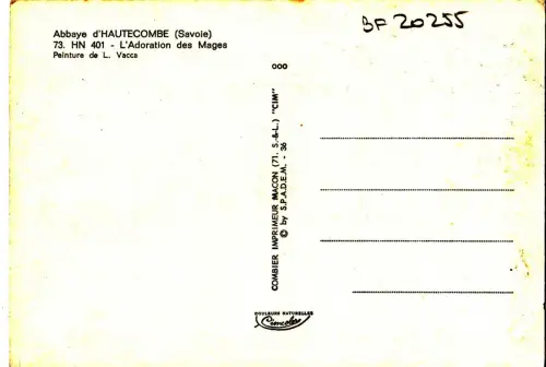 BF20255 la doration des mag abbaye d hautecombe savoie france front/back image