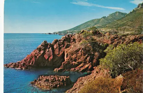 BF14574 l estrel et ses roches rouges la corniche d or france front/back image