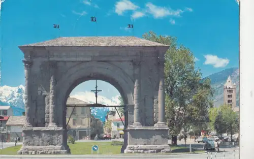 BF23496 aosta arco d augusto via s anselmo italy front/back image