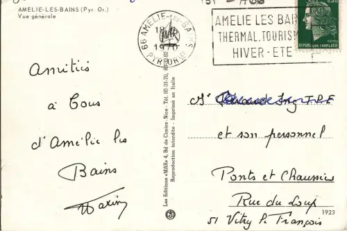BF24766 amelie les bains p o vue generale france front/back image
