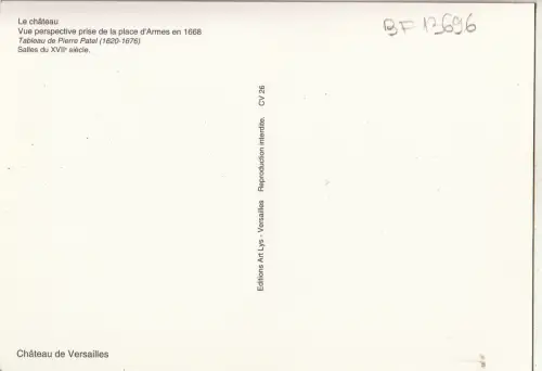 BF13696 vue perspective prise de chateau de versailles france front/back image