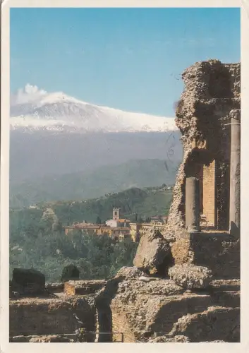 BF23104 taormina teatro greco italy front/back image
