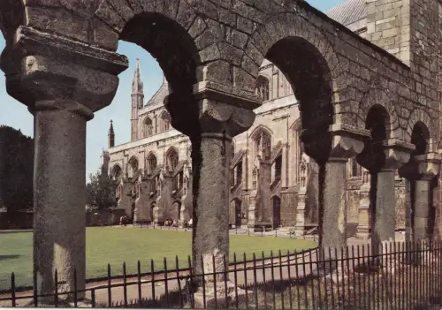 BF29702 Winchester Cathedral Nave and Arches of Norman Chap UK front/back image