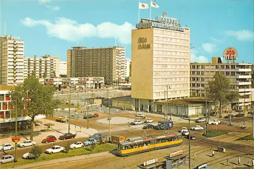 B110687 Niederlande Rotterdam Schouwburgplein Rijnhotel Voitures Autos Straßenbahn