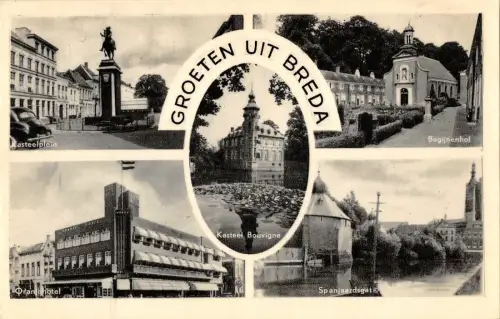 B107810 Niederlande Breda Kasteelplein Oranienhotel Begijnenhof Echtfoto UK