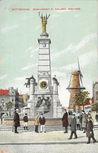 B107973 Niederlande Rotterdam Denkmal P. Caland Statue Mühle Echtfoto UK