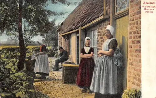 B94067 Zeeland Walchersche Boeren Niederländische Hafentypen Folklore Kostüme