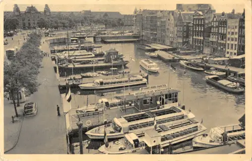 B107686 Niederlande Amsterdam Reederij Plas Boote Hafen Echtfoto UK