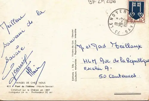 BF24296 pont de l abime h s france front/back image