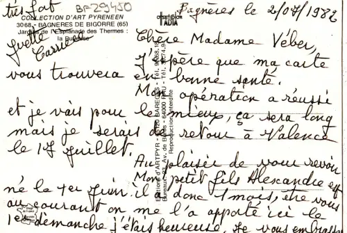 BF29450 bagneres de bigorre 65 jardins de l esplanade d france front/back image