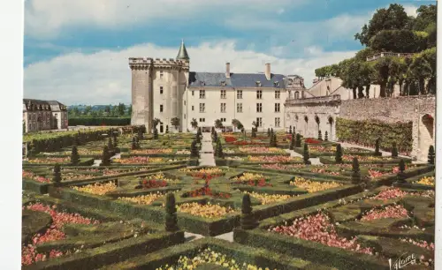 BF15538 les jardins a la francaise et le chat villandry france front/back image