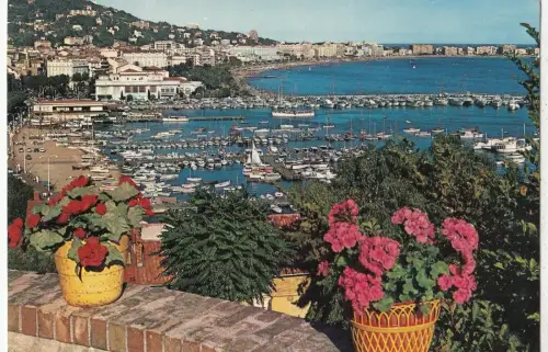 BF21601 cannes le port et la croisette france front/back image