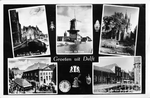 B106183 Niederlande Groeten uit Delft Molen de Roos Princenhof