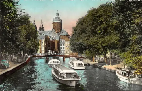 B106715 Niederlande Oud Amsterdam Burgwal Bootsbrücke