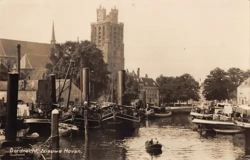 B95927 dordrecht nieuwe haven ship bateaux echtfoto niederlande