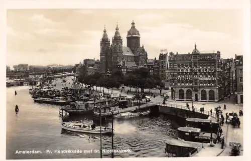 BR56081 Pr Hendrikkade met St Niclaaskerk Amsterdam Netherlands