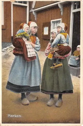 B94334 Typen Folklore Kostüme Marken Damen mit Kindern Niederlande