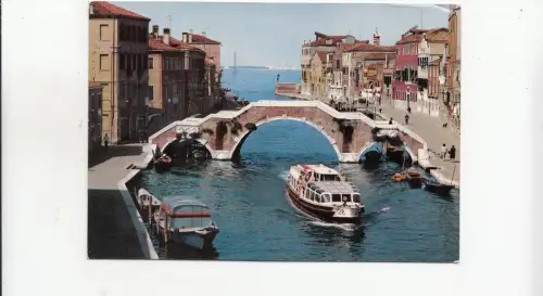 BF23675 ponte dei tre archi Schiff Venezia Italien Vorder-/Rückbild