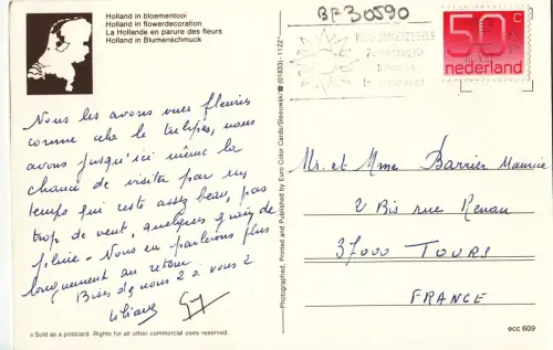 BF30590 holland in bloementooi niederlande front/back image