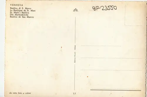 BF23550 venezia basilica di s marco italy front/back image