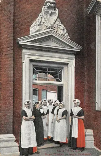 B108038 Niederlande Amsterdam Burger Weeshuis Poortje Binnenplaats Echtfoto UK