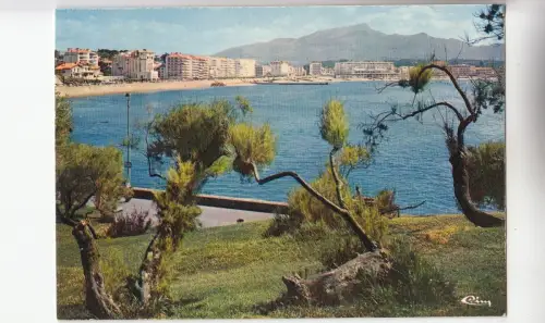 BF31423 st jean de luz la plage et le boulevard thiers france front/back image