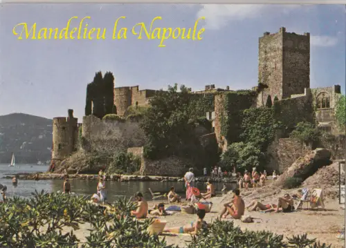 BF21401 mandelieu la napoule le chateau et les plages france front/back image