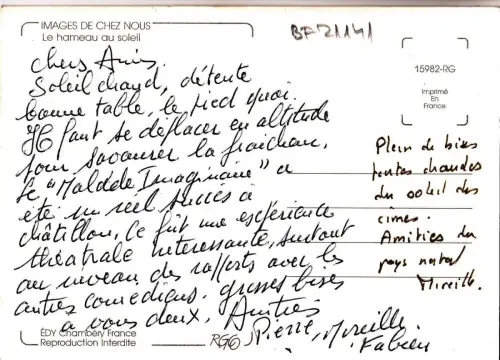 BF21141 le hameau au soleil france front/back image