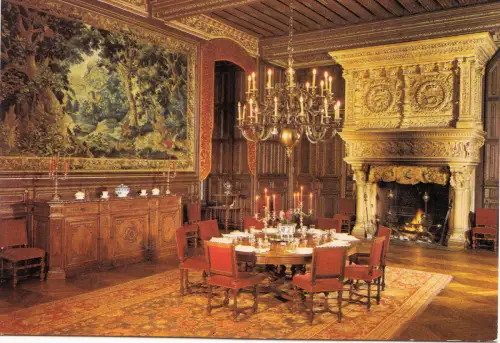 BF13158 chateau du lude salle a manger france front/back image