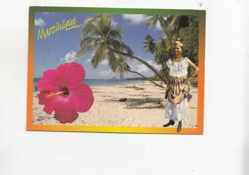 BF28167 plage des salines martinique caribbean islands front/back image