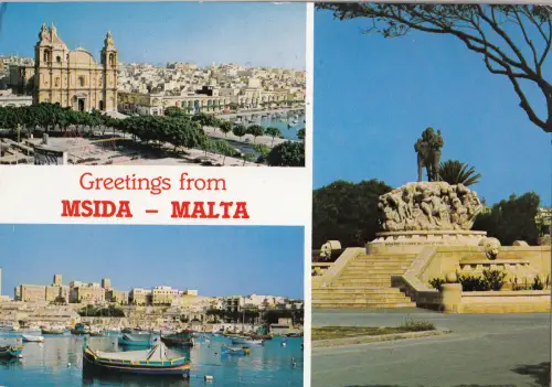 BF12808 MSIDA SHIP MALTA FRONT/BACK IMAGE