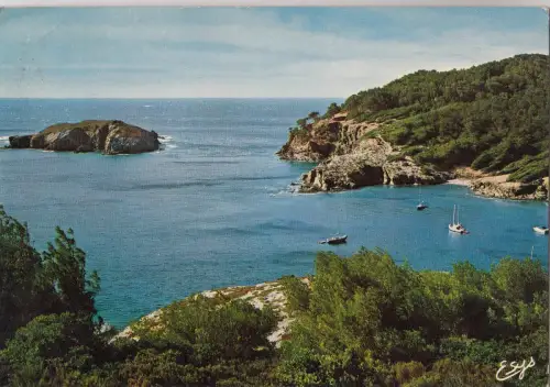 BF20144 ile de porquerolles var calanque de la galere e france front/back image