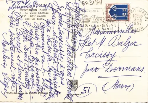 BF31341 montlucon allier le vieux chateau france Vorder-/Rückbild