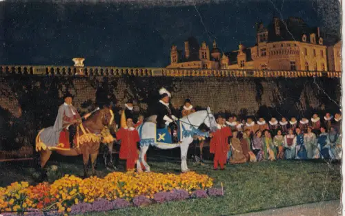 BF31541 chateau du lude sarthe lors de son arrival au ch france front/back image