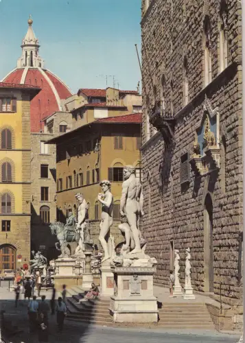 BF23581 firenze piazza signoria italy front/back image