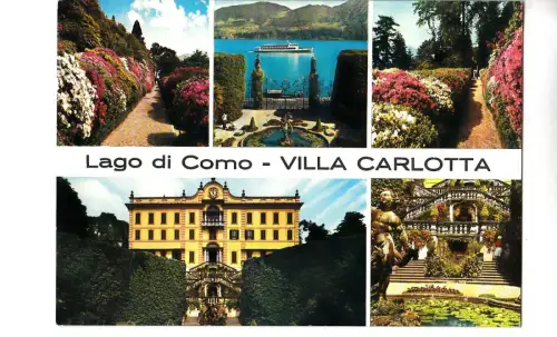 BF12838 lago di como villacarlotta italy front/back image