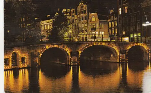 BF25011 Single besonders nachts Amsterdam Niederlande Vorder-/Rückseite Bild