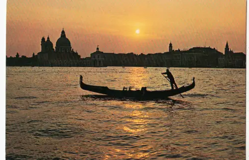 BF12899 venezia tramonto in bacino italy front/back image