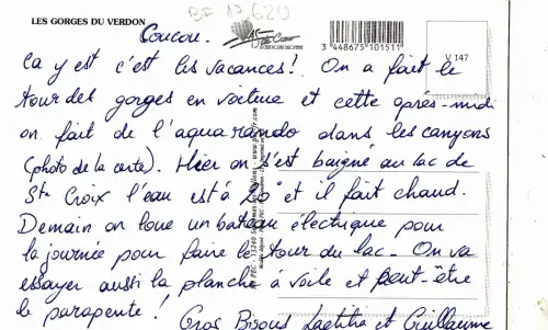 BF13680 les gorges du verdon france front/back image