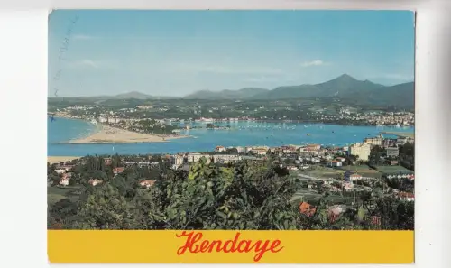 BF31879 hendaye p a frontiere la plage et labaie de chi france front/back image
