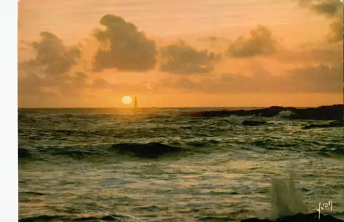 BF13873 les sables d olonne vendee coucher de soleil su france front/back image