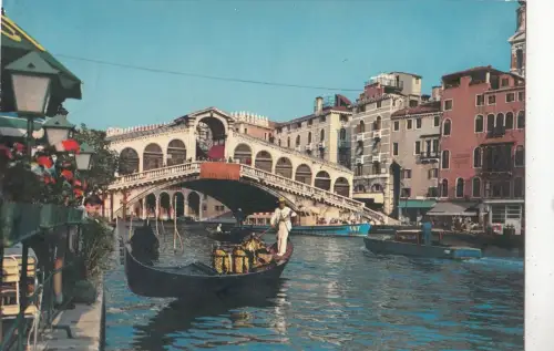 BF23382 venezia ponte di rialto e gondola italy front/back image