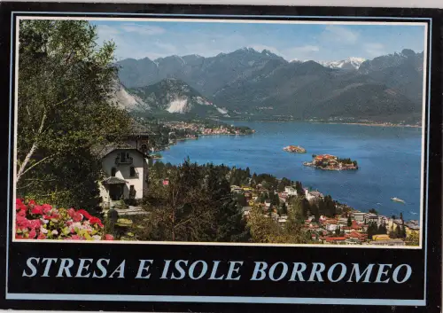 BF13432 lago maggiore il golfoo borromeo italy front/back image